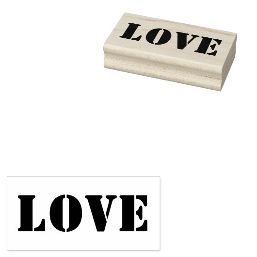 LIEFDE 1 "x2.5" Rubber Stamp / Stencil Rubberstempel (Gestempeld)