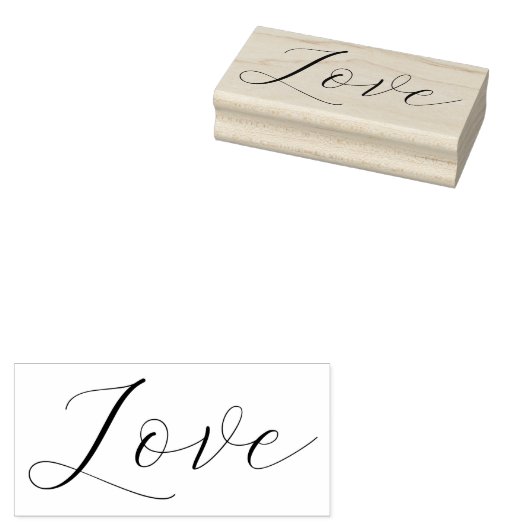 LIEFDE 1"x2.5"Rubberzegel/Emeline Rubberstempel (Gestempeld)