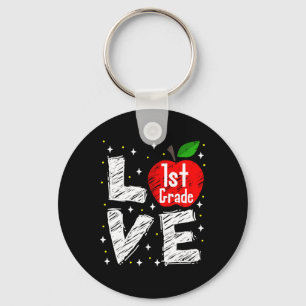 Liefde 1e klas Apple leuk Ck naar school leraren c Sleutelhanger