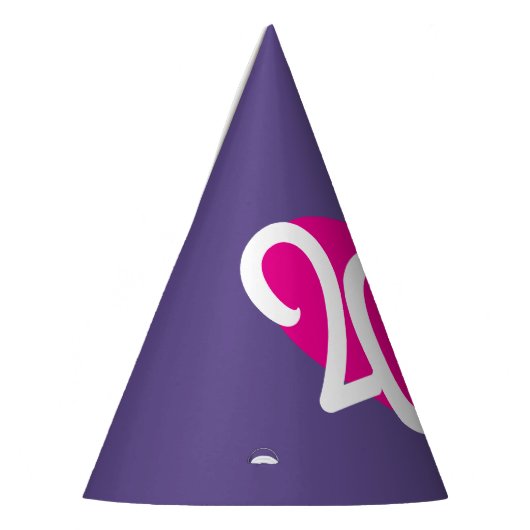 liefde 2022 ultra violette New Years party pet Feesthoedjes (Links)