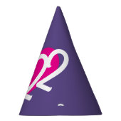 liefde 2022 ultra violette New Years party pet Feesthoedjes (Rechts)