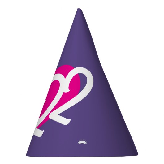 liefde 2022 ultra violette New Years party pet Feesthoedjes (Rechts)