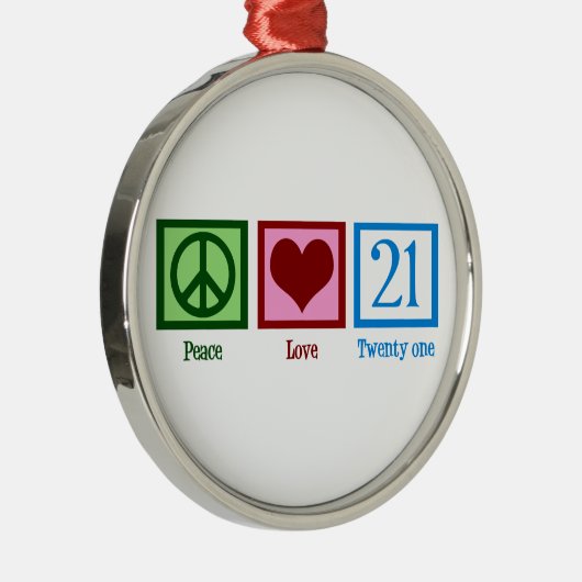 Liefde 21 van de vrede metalen ornament (Rechts)