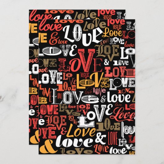 Liefde 2 bedankkaart (Voorkant / Achterkant)