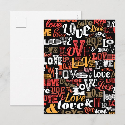 Liefde 2 feestdagenkaart (Voorkant / Achterkant)