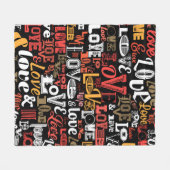 Liefde 2 fleece deken (Voorkant (Horizontaal))