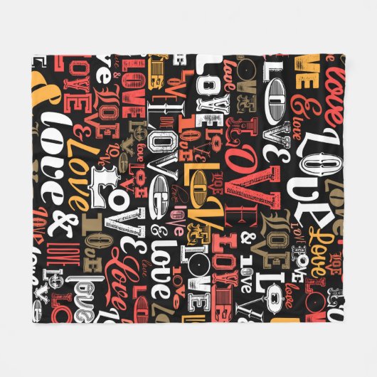 Liefde 2 fleece deken (Voorkant (Horizontaal))