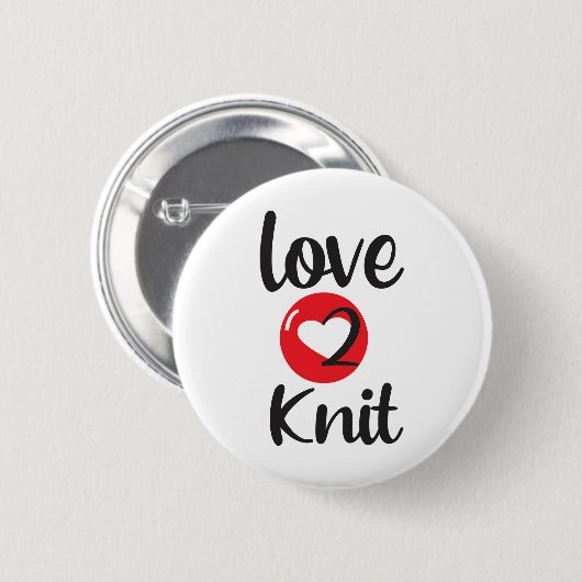 liefde 2 Knit Ronde Button 5,7 Cm (Voorkant /achterkant)