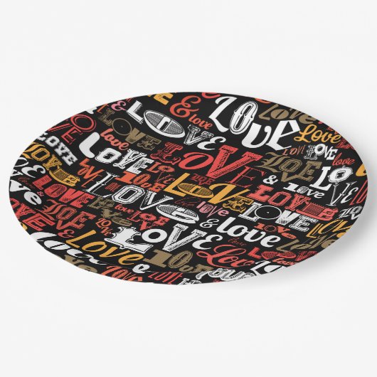 Liefde 2 papieren bordje (Gekanteld)