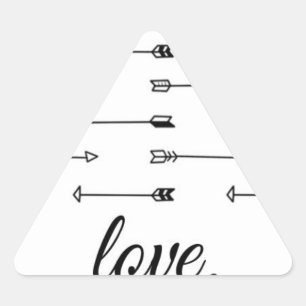 Liefde 2 pijl print patroon pijlen hipster quote sticker