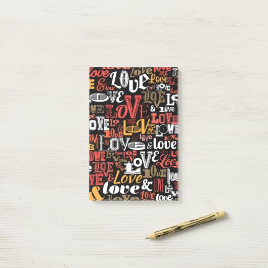 Liefde 2 post-it® notes (Op bureau)