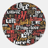 Liefde 2 ronde sticker (Voorkant)