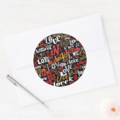 Liefde 2 ronde sticker (Envelop)