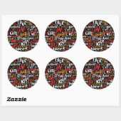 Liefde 2 ronde sticker (Vel)