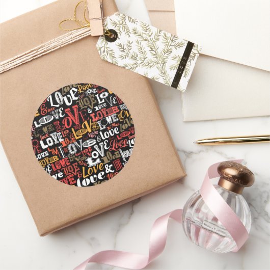 Liefde 2 ronde sticker (Geschenken)