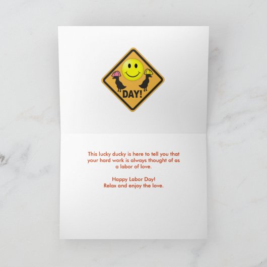Liefde 2 van de Dag van de Arbeid Kaart (Binnen)