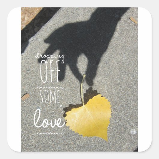 Liefde 2 vierkante sticker (Voorkant)