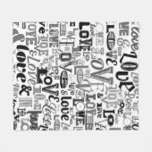 Liefde 3 fleece deken (Voorkant (Horizontaal))