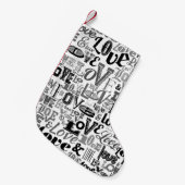 Liefde 3 kleine kerstsok (Voorkant (Hangend))