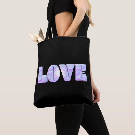 LIEFDE, 3D-ontwerp, modern, uniek, stijlvolle Canv Tote Bag (Dichtbij)