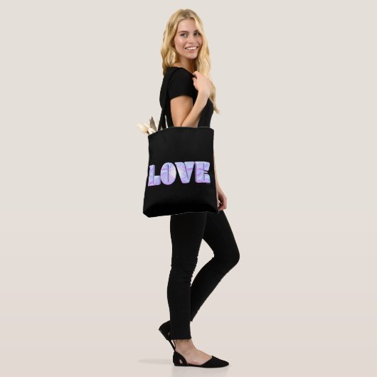 LIEFDE, 3D-ontwerp, modern, uniek, stijlvolle Canv Tote Bag (Op model)