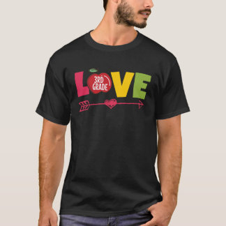 Liefde 3e klas school leraar student t-shirt