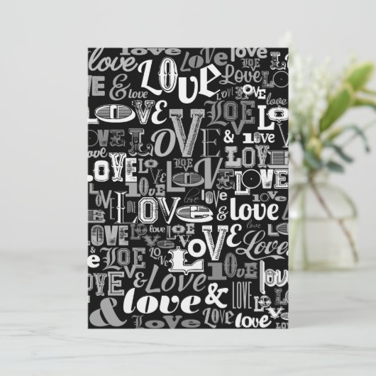 Liefde 4 bedankkaart (Staand voorkant)