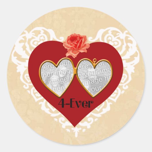 Liefde 4 Ever Locket Stickers (Voorkant)