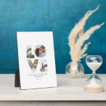 Liefde 4 foto eenvoudig modern, gepersonaliseerd c fotoplaat<br><div class="desc">Liefde 4 foto simpele moderne gepersonaliseerde verjaardag,  bruiloft,  verjaardag of kerstcadeau voor degene waar je van houdt.</div>
