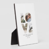 Liefde 4 foto eenvoudig modern, gepersonaliseerd c fotoplaat (Zijkant)