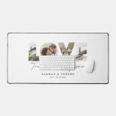 Liefde 4 foto eenvoudig modern gepersonaliseerd ca bureaumat (Keyboard & Muis)