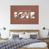 Liefde 4 foto eenvoudig modern gepersonaliseerd ca canvas afdruk (Insitu (Slaapkamer))