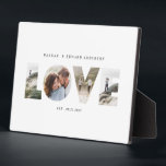 Liefde 4 foto eenvoudig modern gepersonaliseerd ca fotoplaat<br><div class="desc">Liefde 4 foto simpele moderne gepersonaliseerde verjaardag,  bruiloft,  verjaardag of kerstcadeau voor degene waar je van houdt.</div>