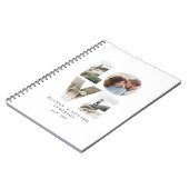 Liefde 4 foto eenvoudig modern gepersonaliseerd ca notitieboek (Linkerzijde)