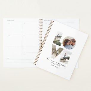 Liefde 4 foto eenvoudig modern gepersonaliseerd ca planner