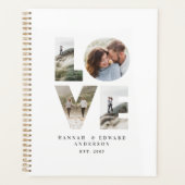 Liefde 4 foto eenvoudig modern gepersonaliseerd ca planner (Voorkant)