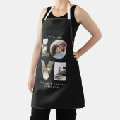 Liefde 4 foto eenvoudig modern gepersonaliseerd ca schort (Insitu)