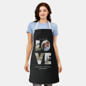 Liefde 4 foto eenvoudig modern gepersonaliseerd ca schort (Gedragen)