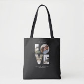 Liefde 4 foto eenvoudig modern gepersonaliseerd ca tote bag (Voorkant)