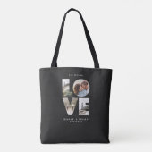 Liefde 4 foto eenvoudig modern gepersonaliseerd ca tote bag (Achterkant)