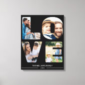 Liefde 4 Foto Eenvoudig Modern Gepersonaliseerd Gi Canvas Afdruk (Voorkant)