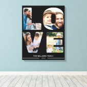 Liefde 4 Foto Eenvoudig Modern Gepersonaliseerd Gi Canvas Afdruk (Insitu (Houten vloer))