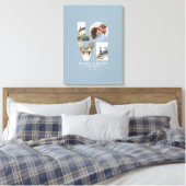 Liefde 4 foto modern minimaal gepersonaliseerd cad canvas afdruk (Insitu (Slaapkamer))