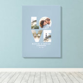 Liefde 4 foto modern minimaal gepersonaliseerd cad canvas afdruk (Insitu (Houten vloer))