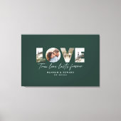 Liefde 4 foto modern minimaal gepersonaliseerd gro canvas afdruk (Voorkant)