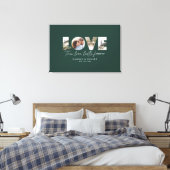Liefde 4 foto modern minimaal gepersonaliseerd gro canvas afdruk (Insitu (Slaapkamer))