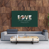 Liefde 4 foto modern minimaal gepersonaliseerd gro canvas afdruk