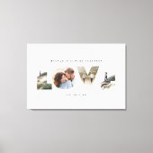Liefde 4 foto modern, minimaal persoonlijk cadeau canvas afdruk (Voorkant)