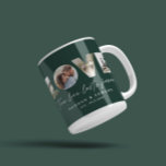 Liefde 4 foto modern, minimaal persoonlijk cadeaut koffiemok<br><div class="desc">True Love houdt eeuwig multi-vier foto's uit,  eenvoudige moderne,  gepersonaliseerde verjaardag,  bruiloft,  verjaardag of kerstcadeau voor degene waar je van houdt. Moderne groene kleur is volledig aanpasbaar.</div>