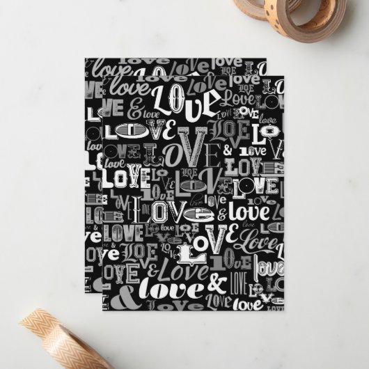 Liefde 4 notitiekaartje (Voorkant / Achterkant in situ)